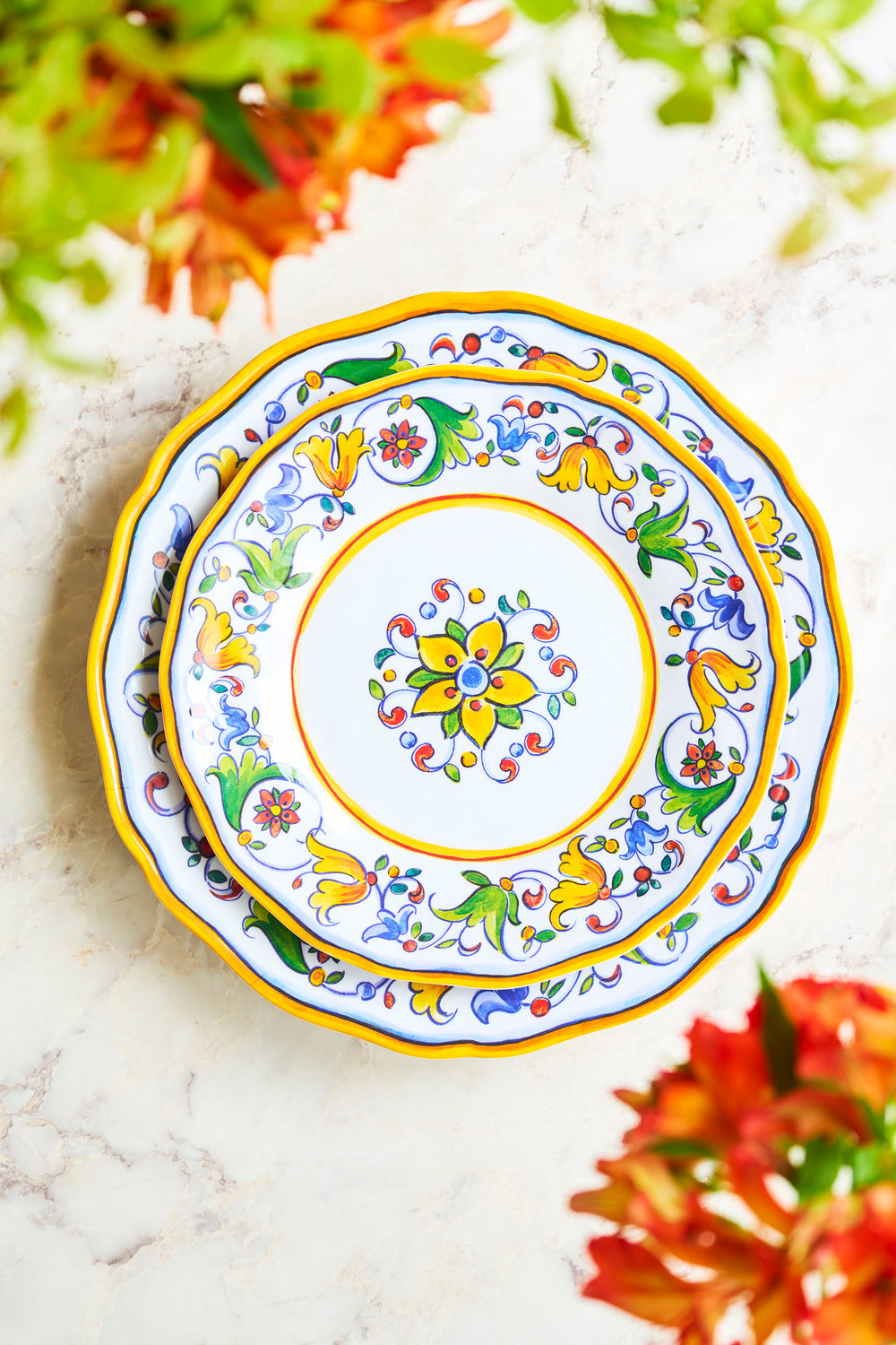ご予約です　　　　　　　　　　メラミン製サラダプレート　2柄　花柄8枚 flower-pattern-shuunou.image-