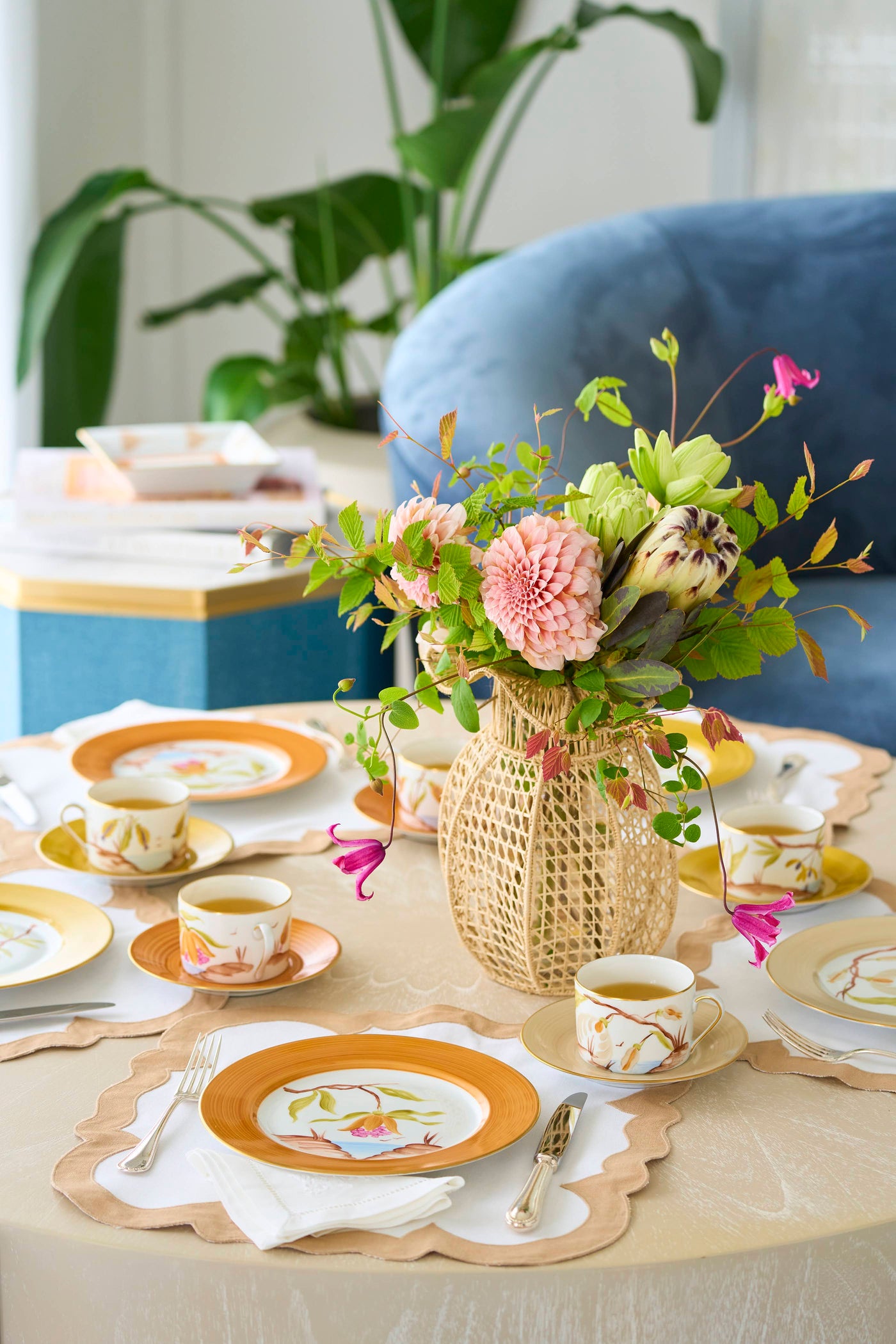 【 Order Only 】Marie Daage FLORA 21cmプレート イエロー