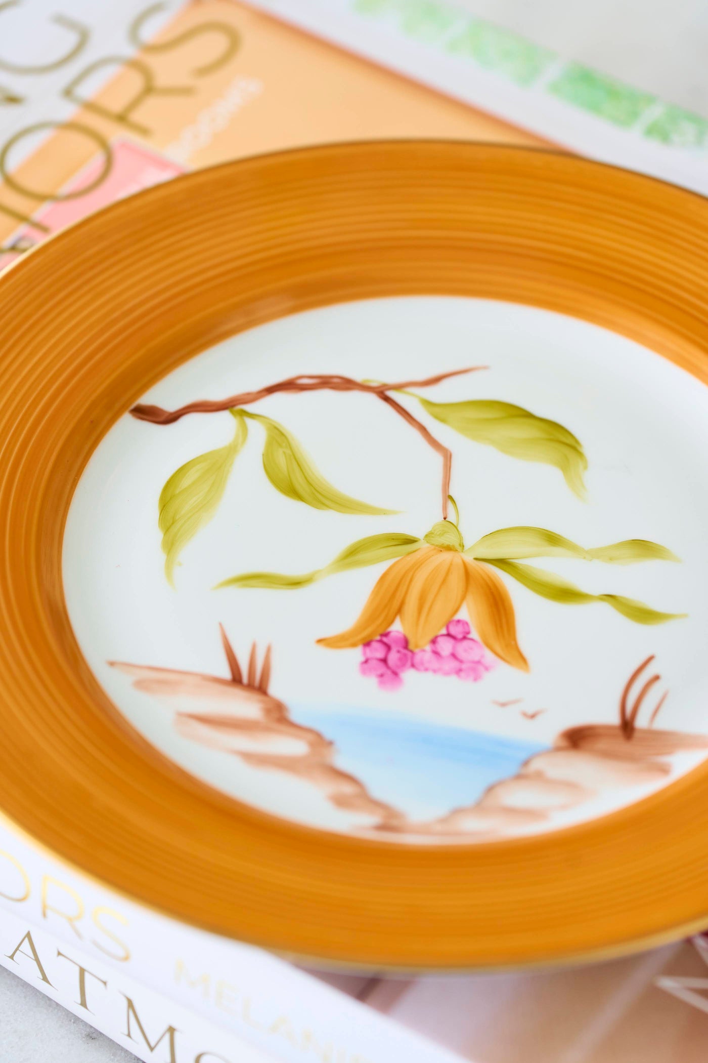 【 Order Only 】Marie Daage FLORA 21cmプレート オレンジ