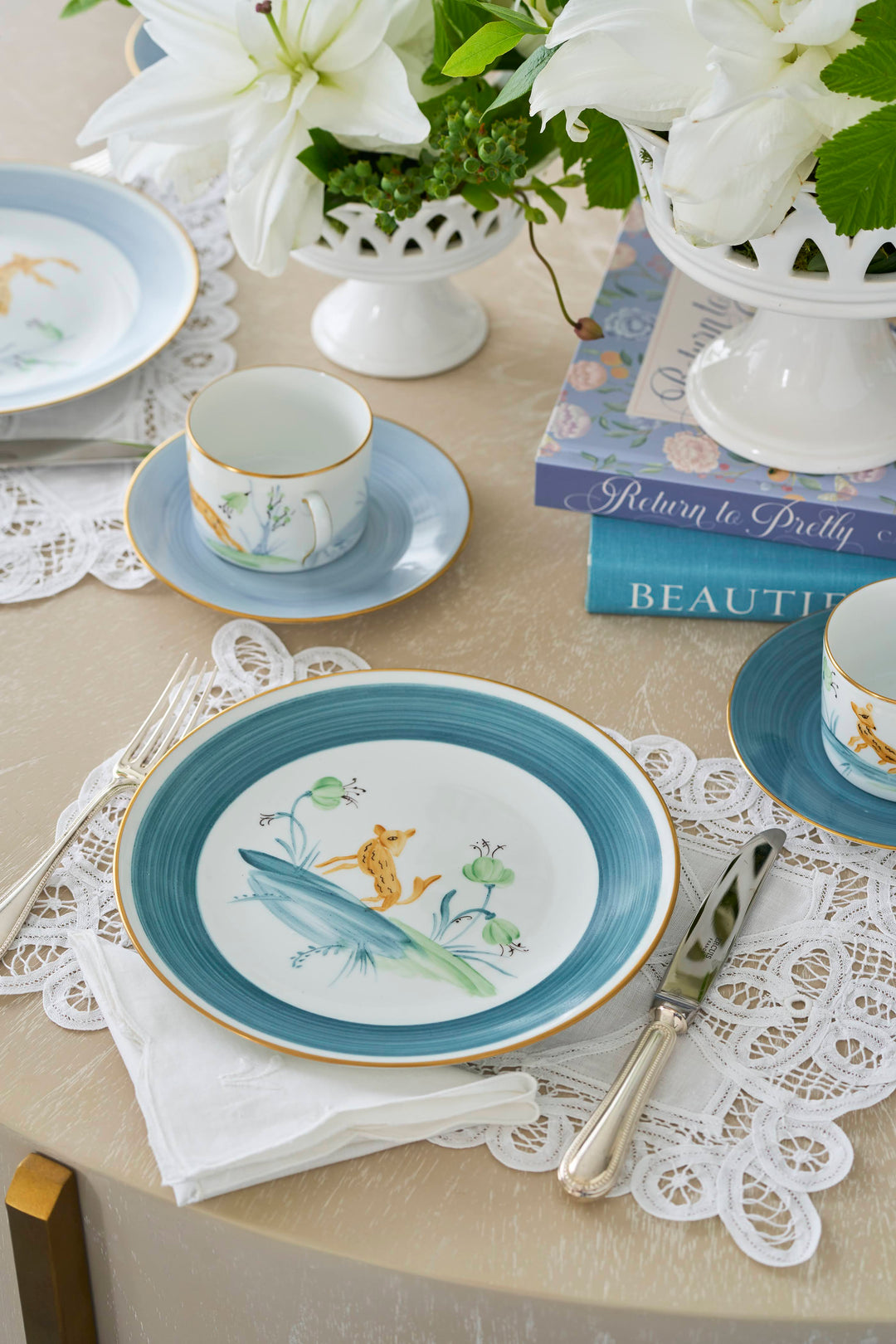 MarieDaage リモージュ　30センチプレート　ストライプフューシャピンク PINK HOUSE LIFE STYLE】アーカイブプリントプレート｜ピンク