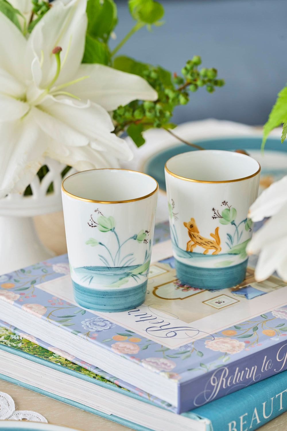 MarieDaage リモージュ　30センチプレート　ストライプフューシャピンク MarieDaage リモージュ 30センチプレート ストライプフューシャピンク