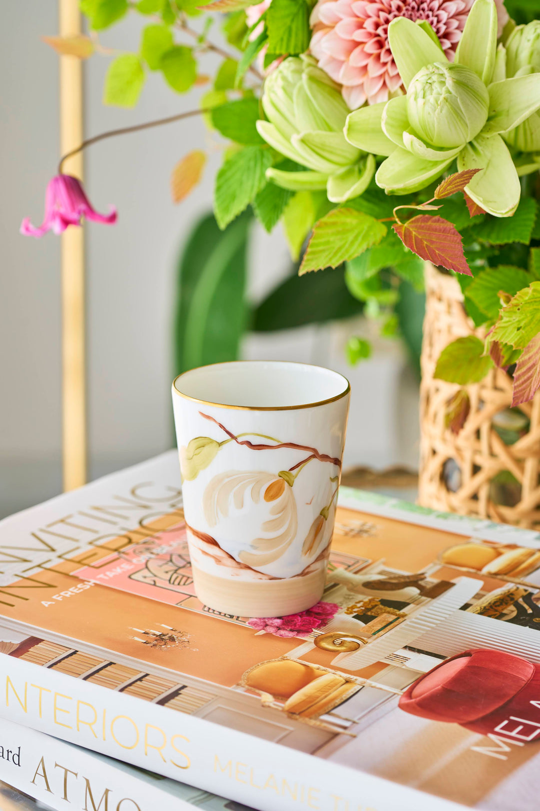 MarieDaage リモージュ　30センチプレート　ストライプフューシャピンク MarieDaage リモージュ 30センチプレート ストライプフューシャ