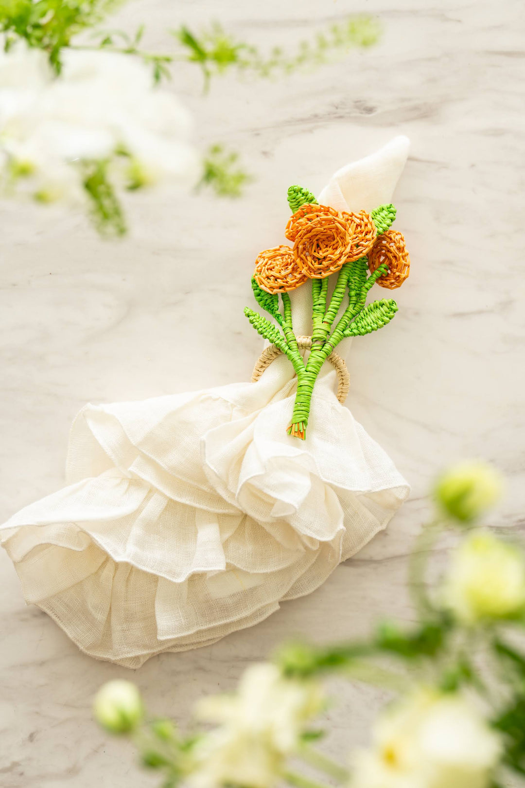 【ALBO】 薔薇のナプキンリング 6個【純銀】ヒルデスハイムローズ ドイツ】 薔薇のナプキンリング 6個【純銀】ヒルデスハイムローズ