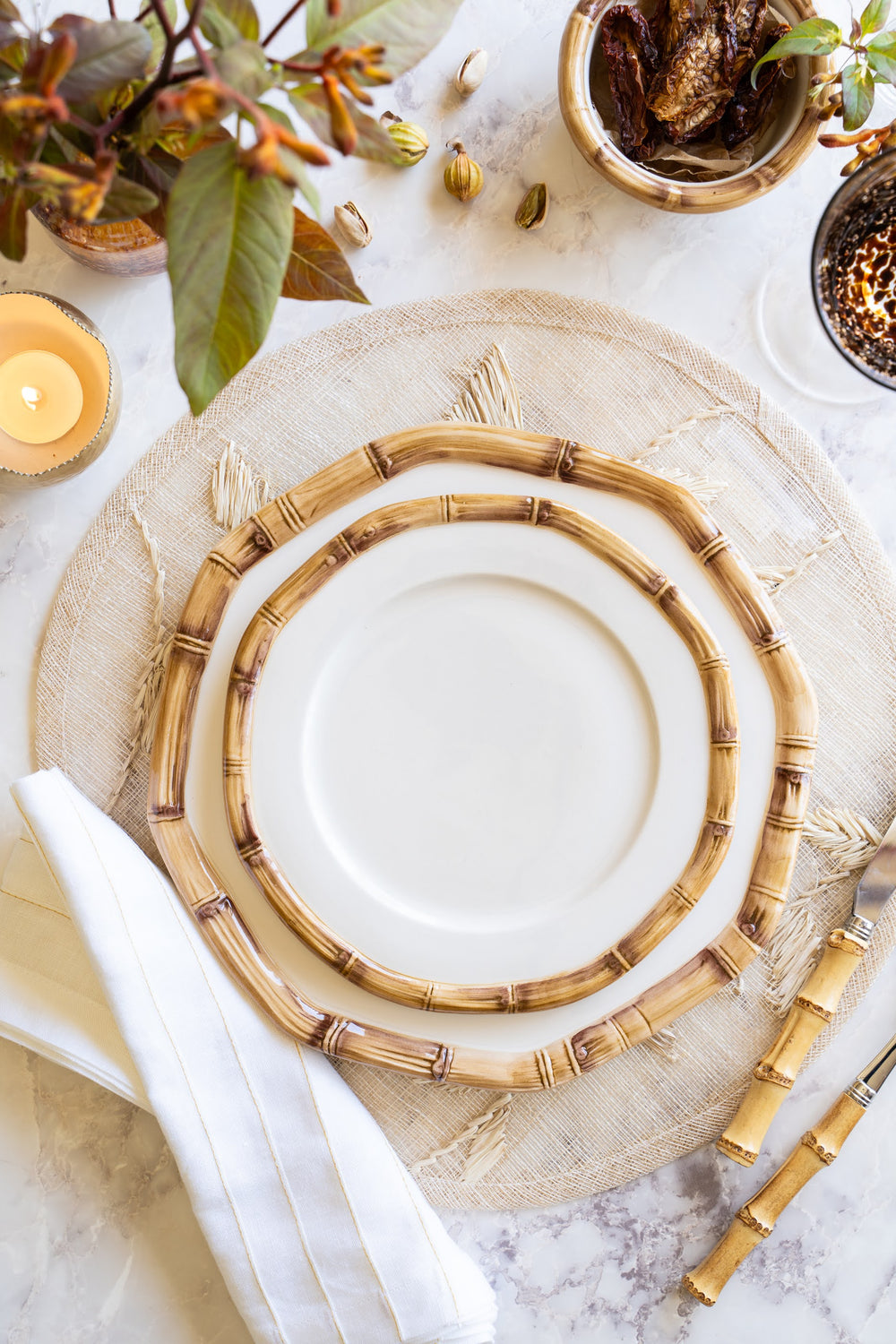 ヴィンテージフランス ラズベリー＆桜ピンク織刺繍 プレイスマット