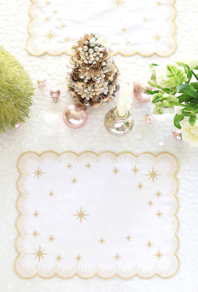 【　Twinkle Star メタリック刺繍プレイスマット　】