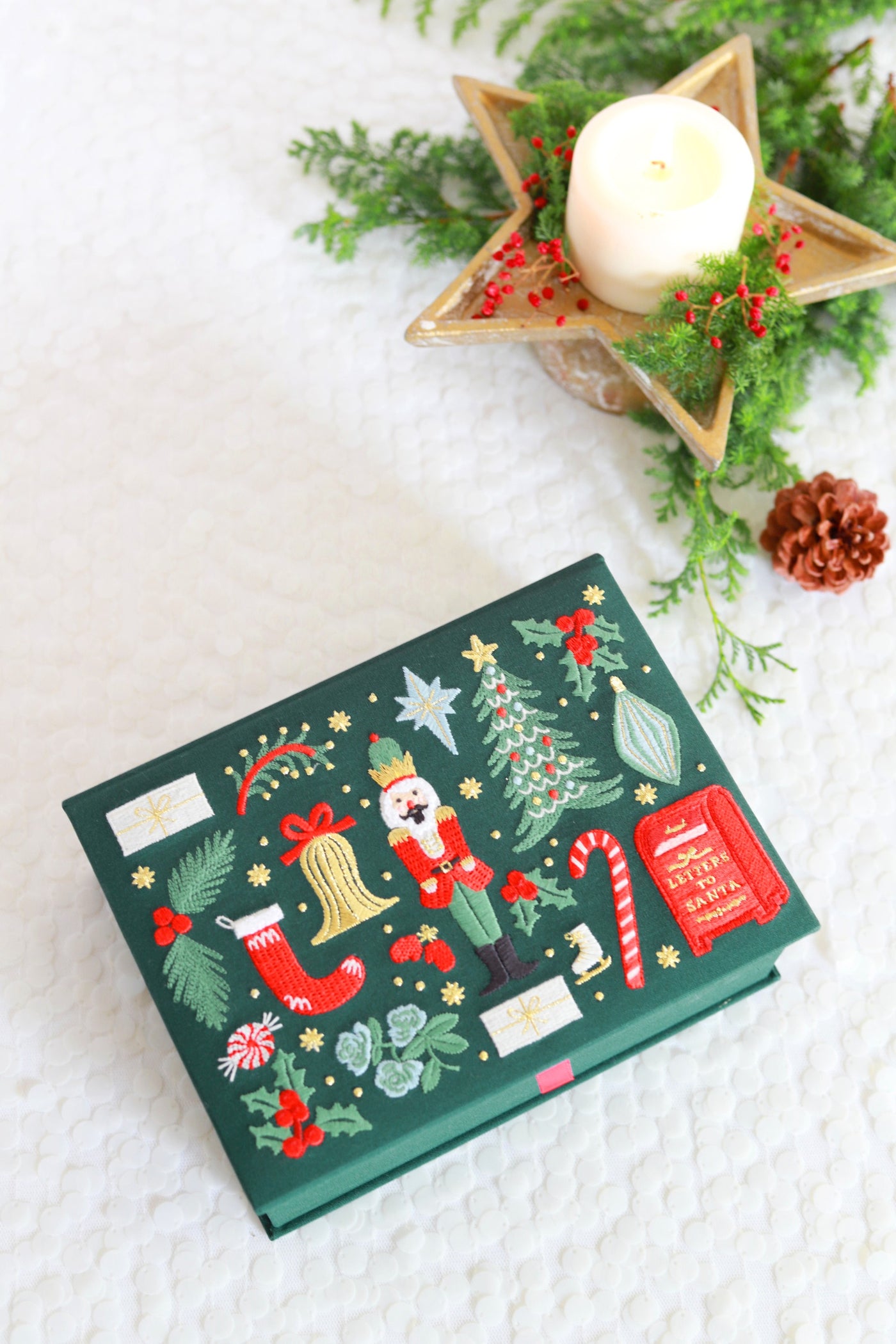 【　Christmas ”Keepsake” 刺繍ボックス / RIFLE PAPER CO.　】