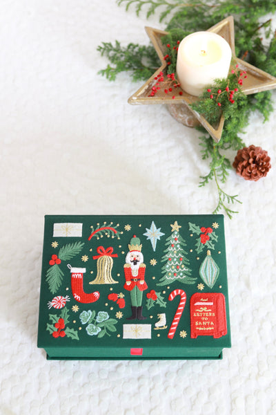 【　Christmas ”Keepsake” 刺繍ボックス / RIFLE PAPER CO.　】